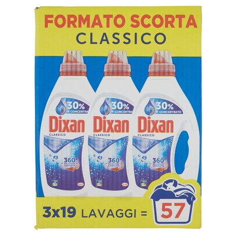 DIXAN Liquido Classico 360° Tripack 57 Lav. (3x19)
